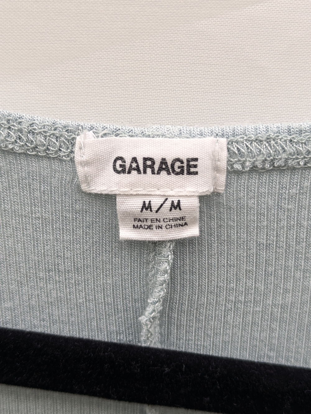 Garage Light Blue Twist-Front Ribbed V-Neck Bodysuit - Picture 8 of 16